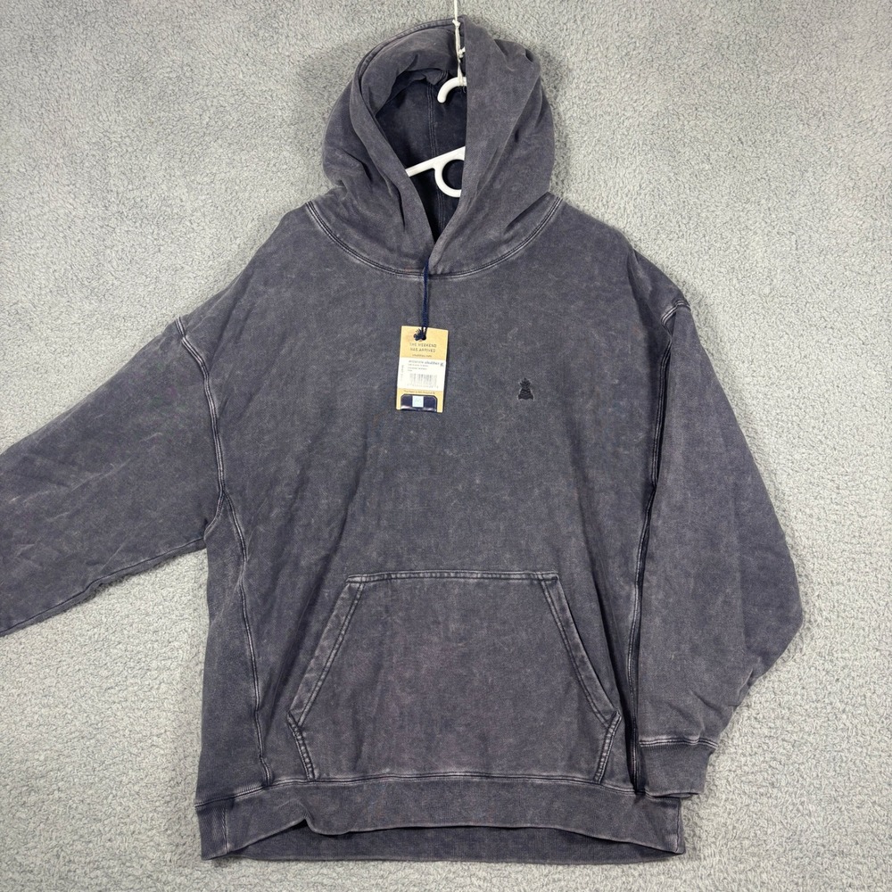 Chubbies Hoodie Mens Large Black The Black To Basic Comfort Hoodie Washed Cotton